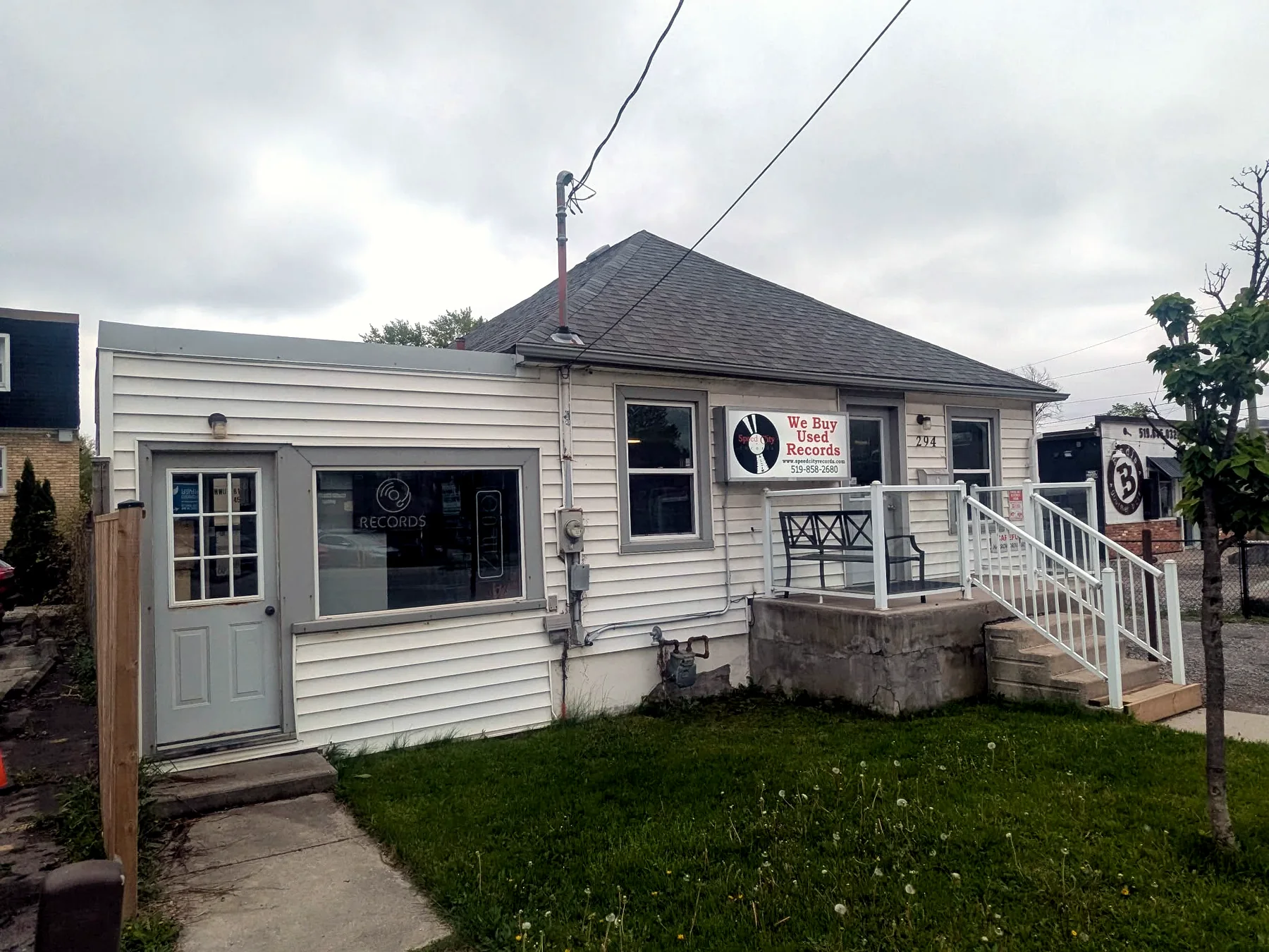 Speed City Records storefront on Springbank Drive in London, Ontario